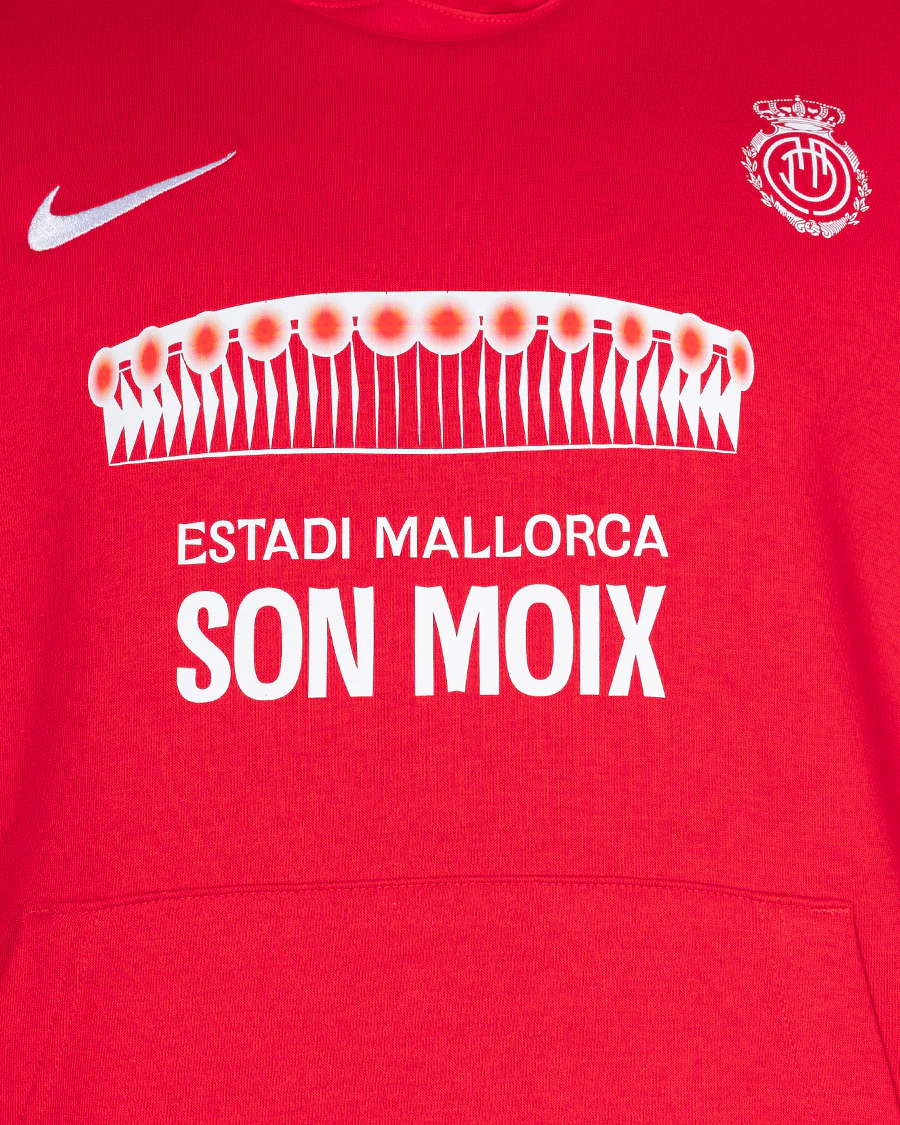 Sudadera con Capucha Fanswear Estadi Mallorca Son Moix Roja - Image 6