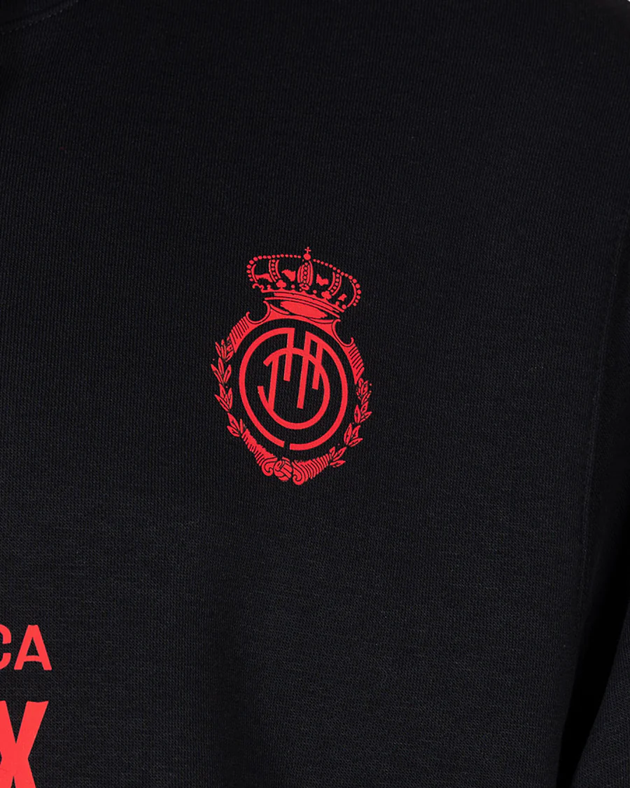 Sudadera con Capucha Fanswear Estadi Mallorca Son Moix Negra - Image 4